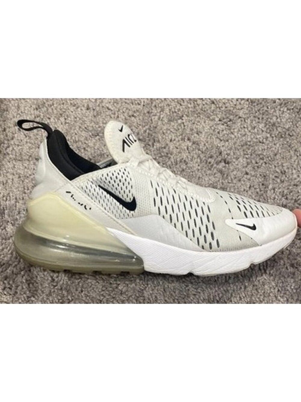 Nike Air Max 270 Womens Size 9 Shoes White Sneaker Athletic Running AH6789-100